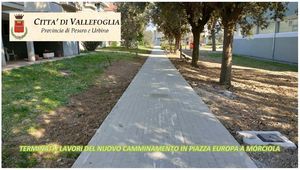 Prima pag 14 marzo 2022 terminati i lavori del nuovo camminamento in Piazza Europa jpg