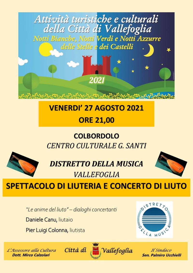 VOLANTINO VENERDI 27 AGOSTO 2021 DISTRETTO DELLA MUSICA VOLANTINO VENERDI 27 AGOSTO 2021 DISTRETTO DELLA MUSICA