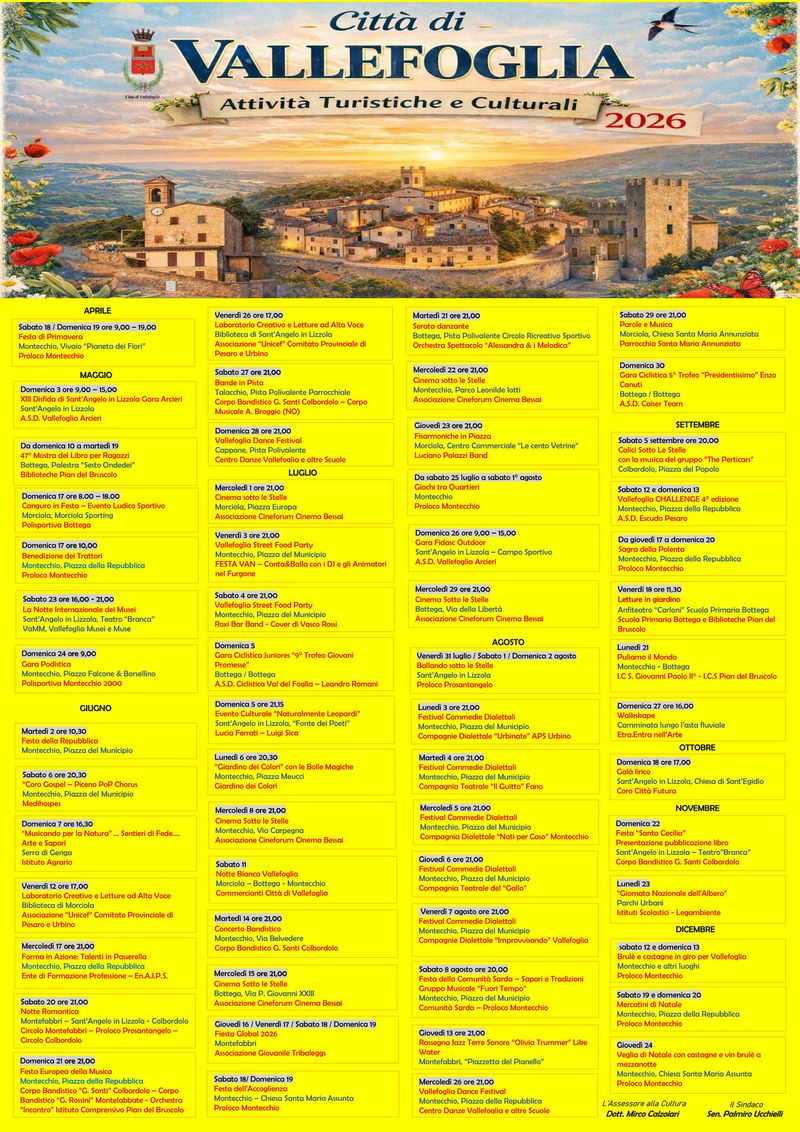 MANIFESTO ATTIVITA TURISTICHE E CULTURALI 2026