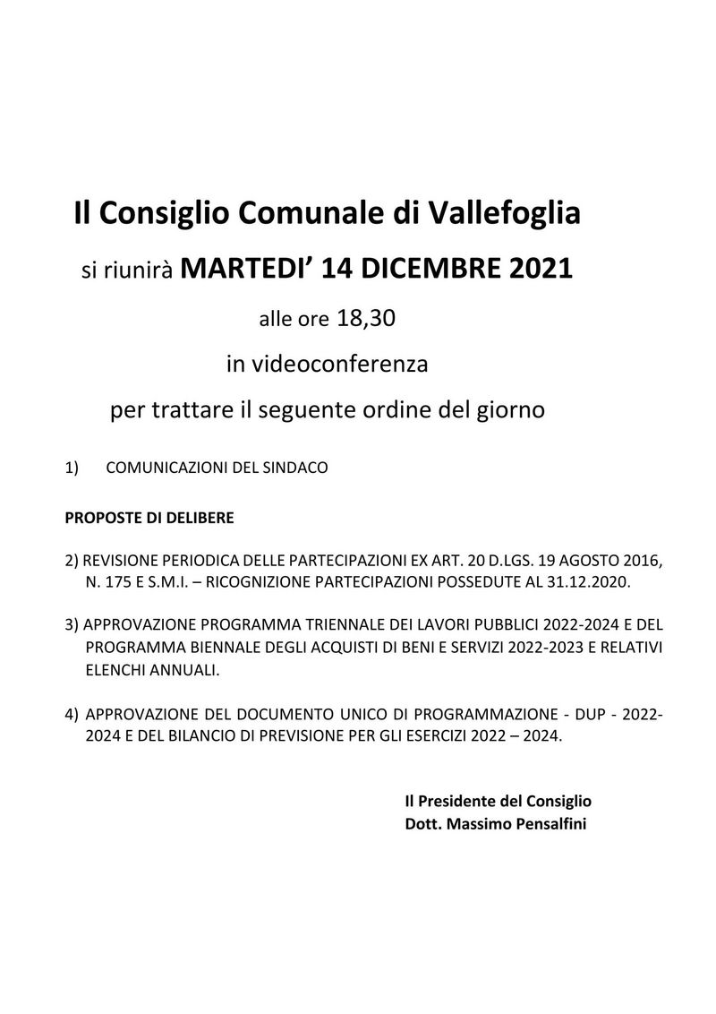 locandina SITO consiglio del 14.12.2021