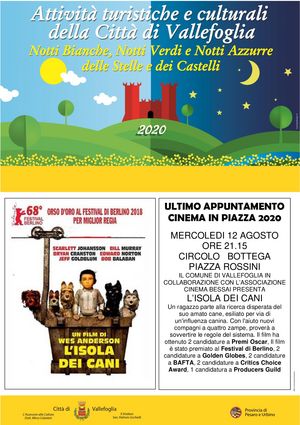 MERCOLEDI 12 AGOSTO VALLEFOGLIA