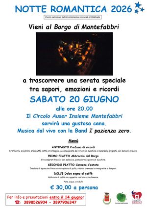 NOTTE ROMANTICA MONTEFABBRI 2026