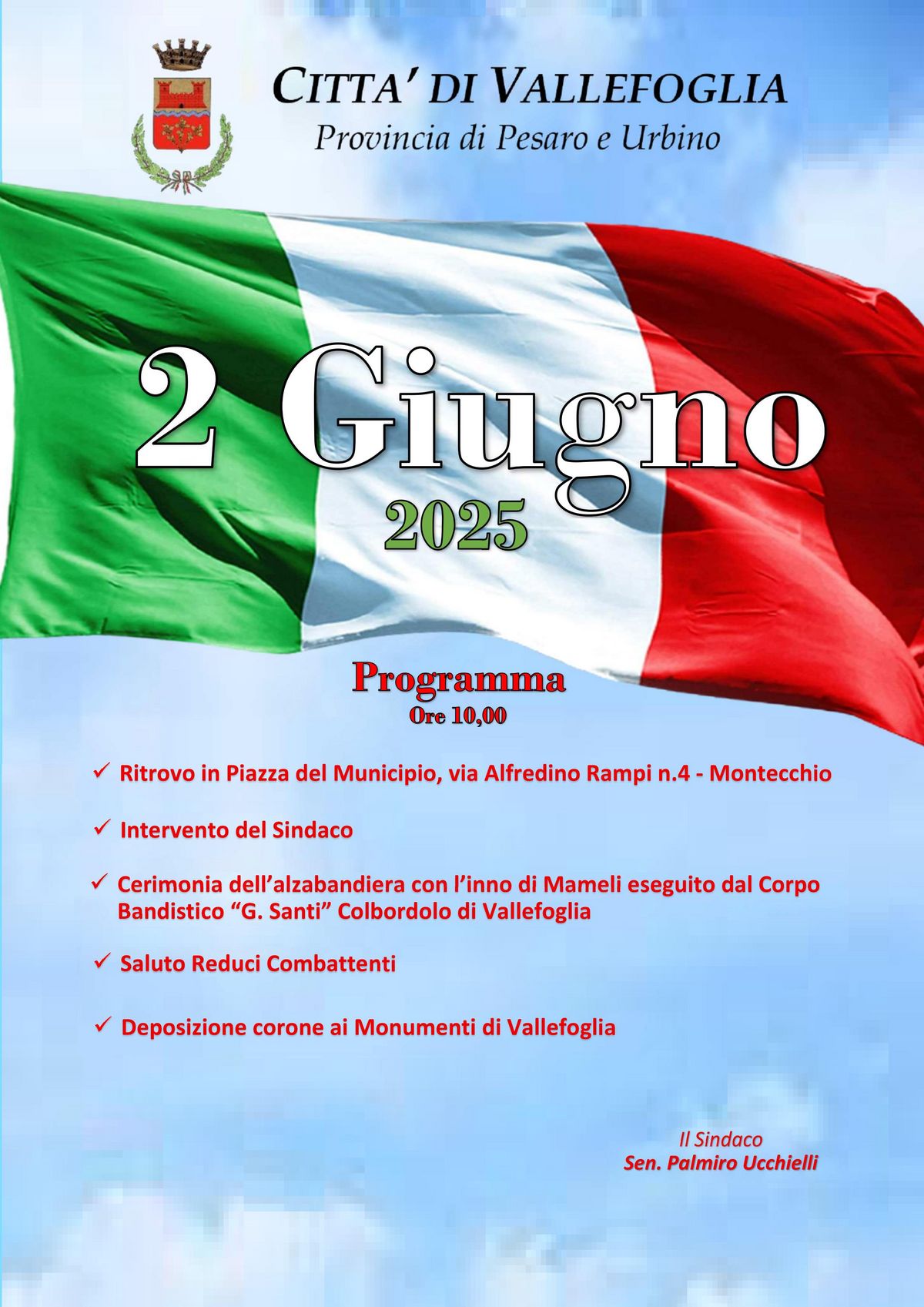 Festa della Repubblica 2025: la Città di Vallefoglia celebra il 2 ...