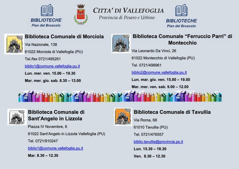 Orari biblioteche@
