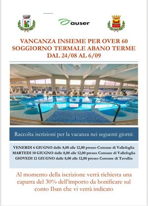 ISCRIZIONE VACANZA GRANDI 2025