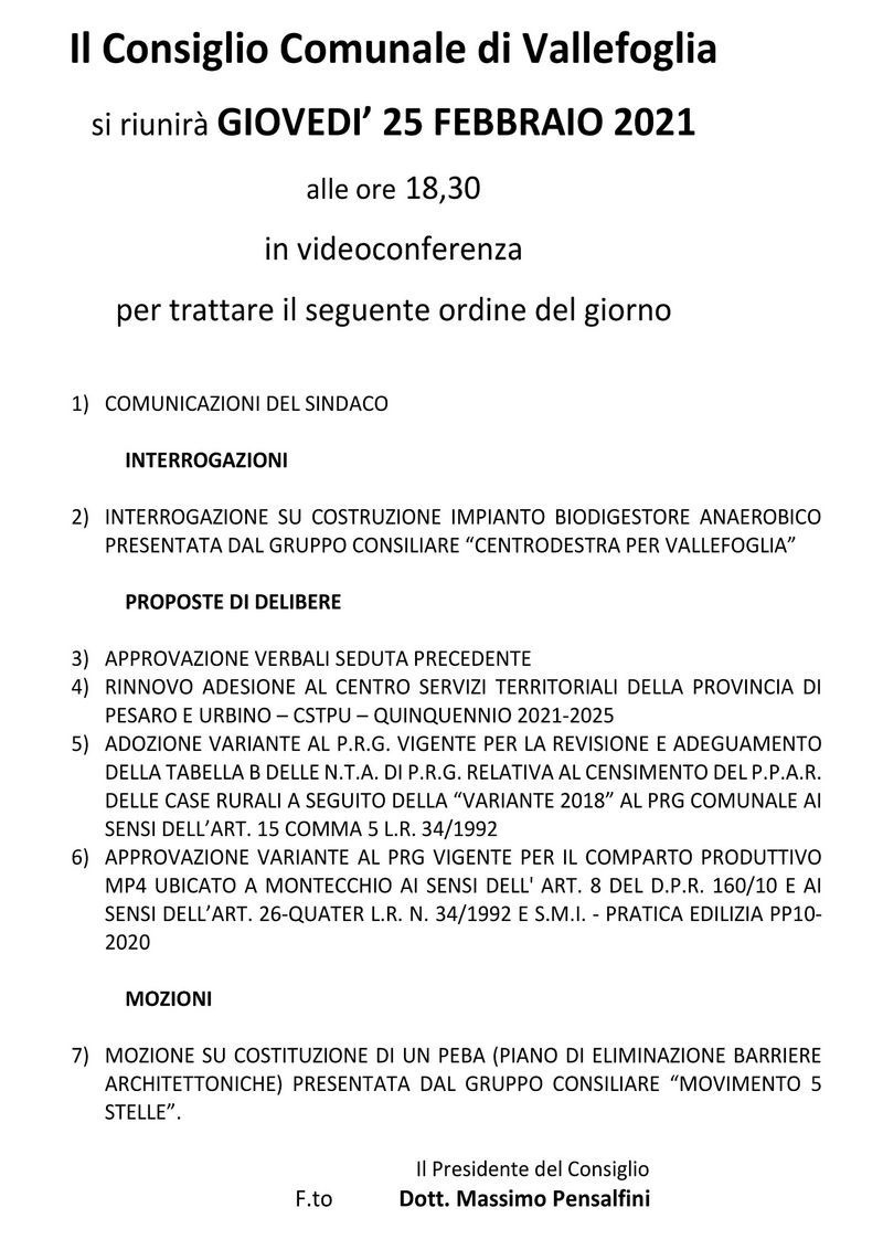 CONSIGLIO COMUNALE 25 FEBBRAIO 2021 01