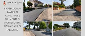 Prima pag 21 luglio 2023 proseguone le asfaltature sul Monte di Montecchio e Talacchio jpg