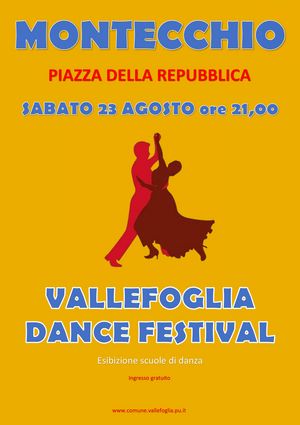 LOCANDINA VALLEFOGLIA DANCE FESTIVAL MONTECCHIO 22 agosto 2025