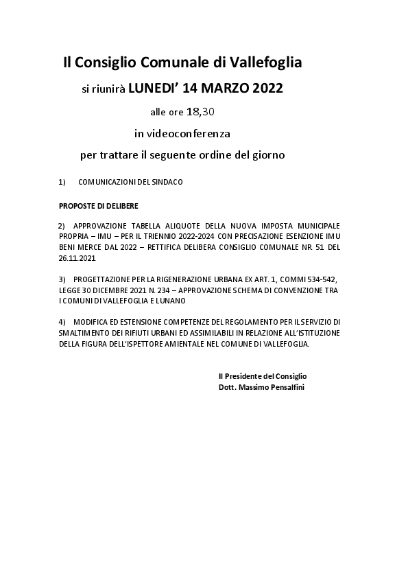 locandina  SITO consiglio del 14 03 2022