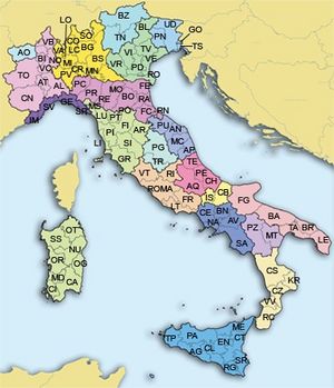 province italiane mappa
